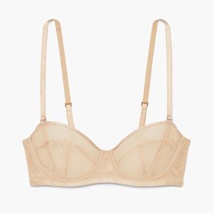 NWT SAVAGE X FENTY MESH UNLINED STRAPLESS BRA WITH BONING
